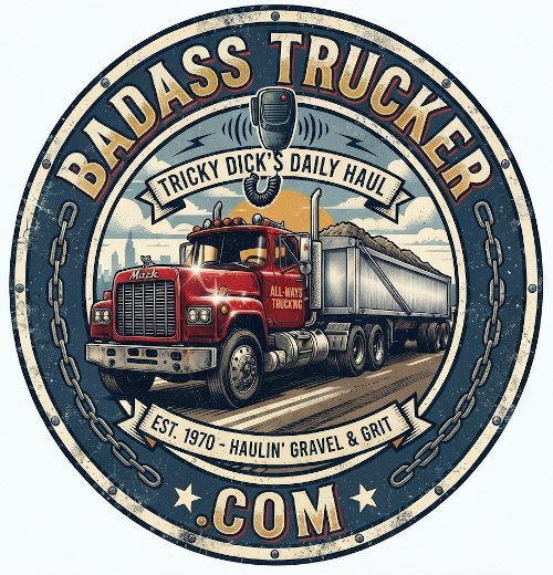 Badass Trucker Logo - Tricky Dick's Daily Haul